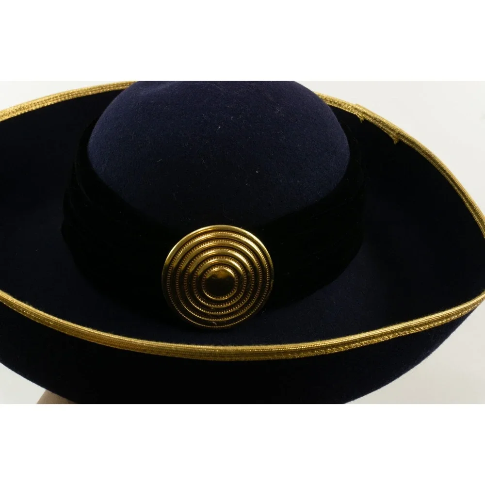 Vintage 1940s Whittall Shon Bollman Co Doeskin Felt USA Wool Derby Medallion Hat